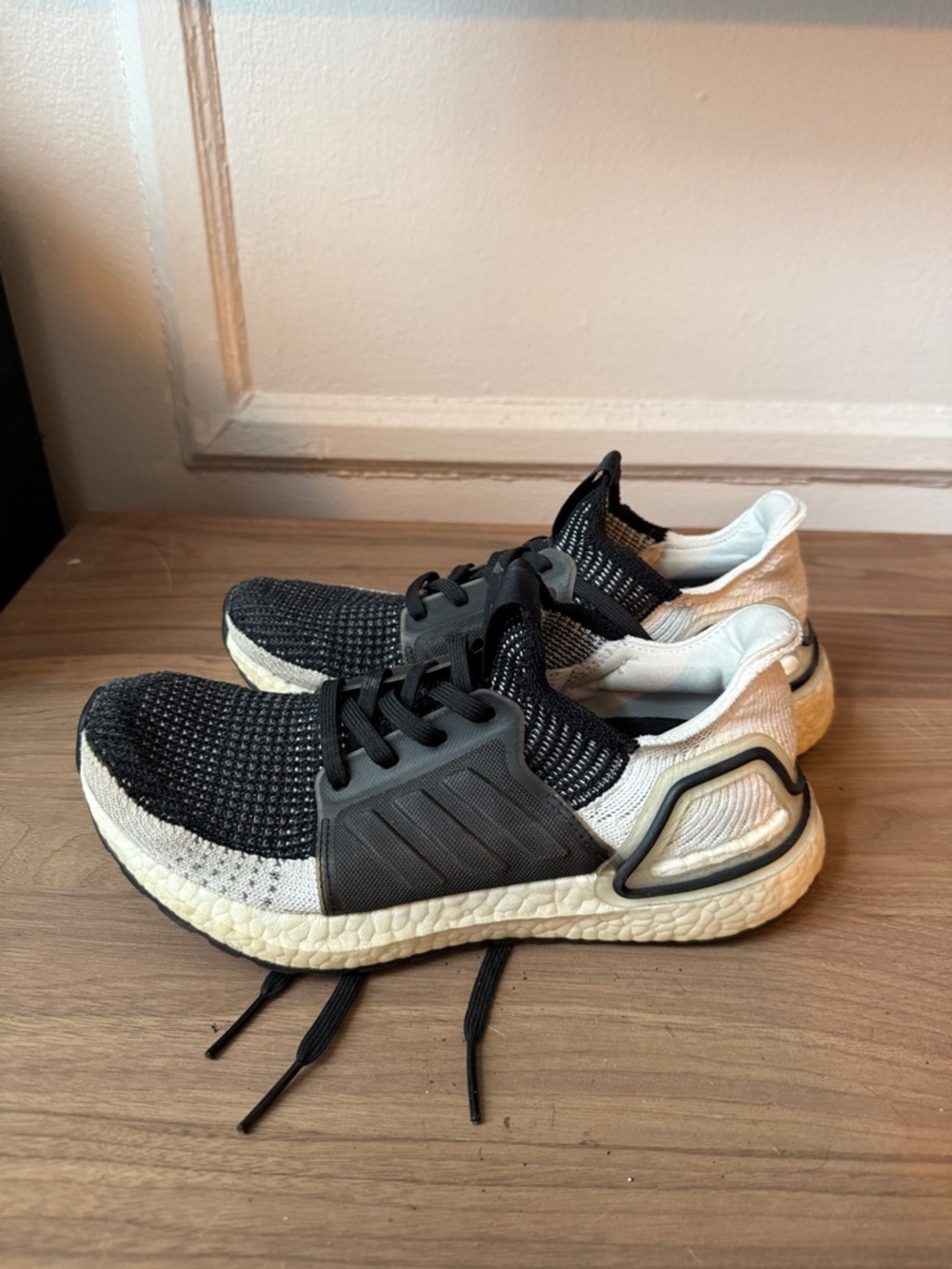 Adidas ultraboost Black & White Running Shoes - Ultra Knit Performance